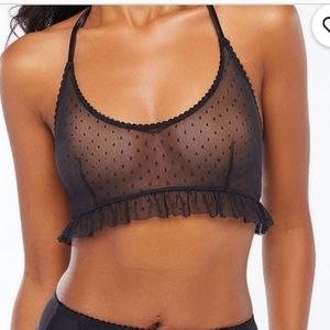 NWT SavageXFenty Mesh Halter Corset style top
